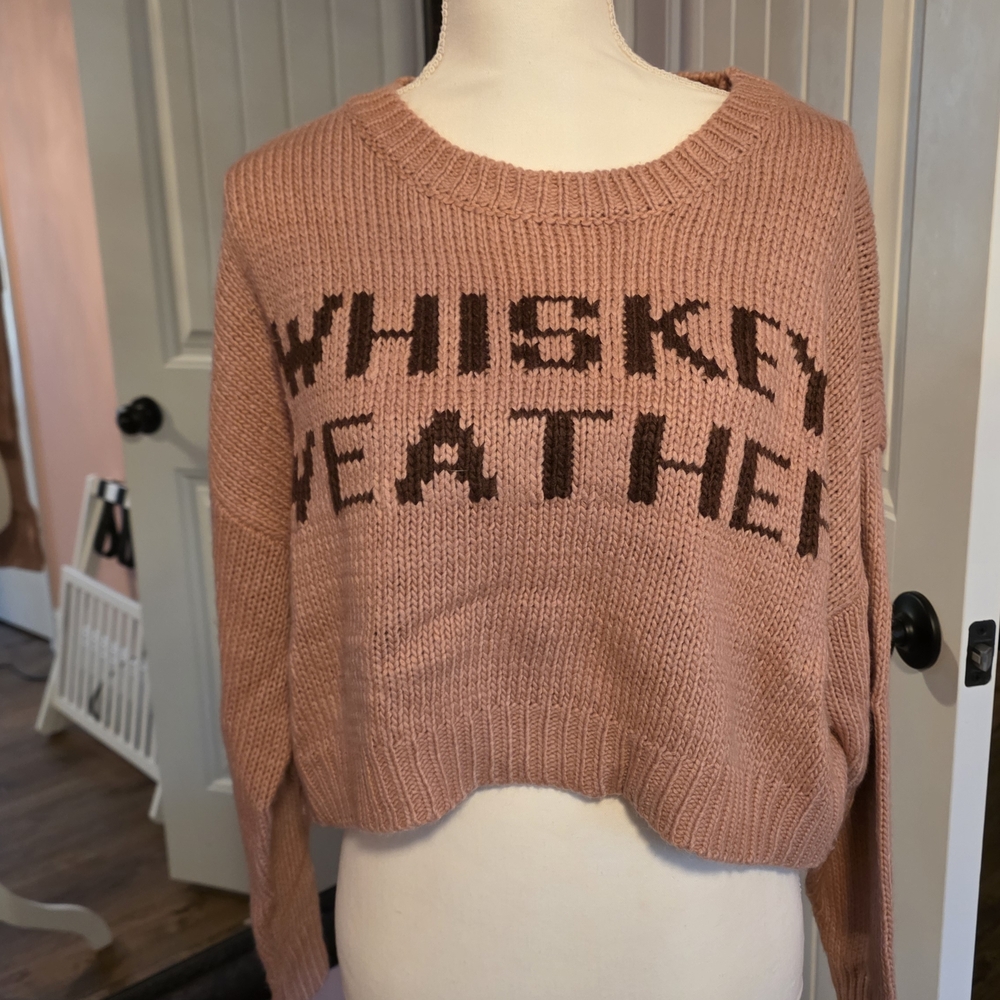 Whiskey Weather Cropped Sweater